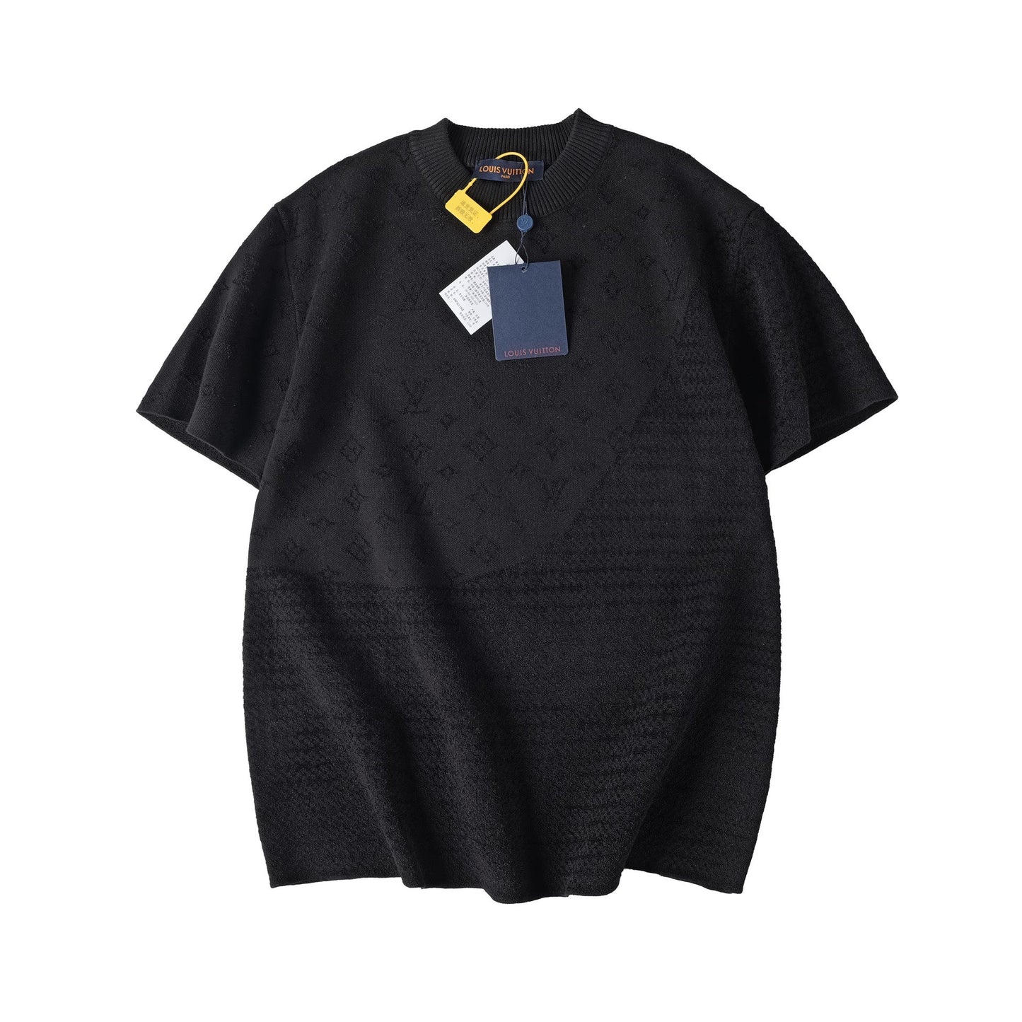 260106 New high-quality patchwork jacquard woolen T-shirt