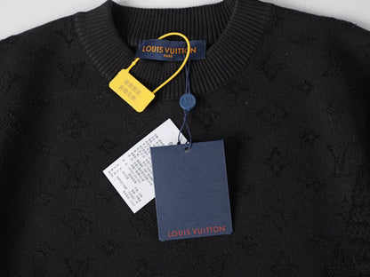 260106 New high-quality patchwork jacquard woolen T-shirt