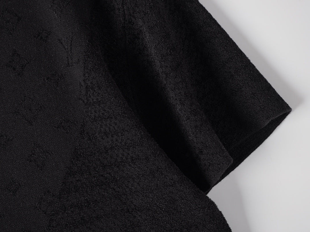 260106 New high-quality patchwork jacquard woolen T-shirt