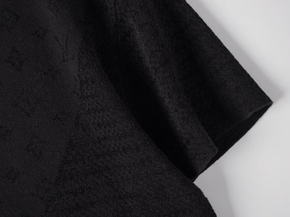 260106 New high-quality patchwork jacquard woolen T-shirt