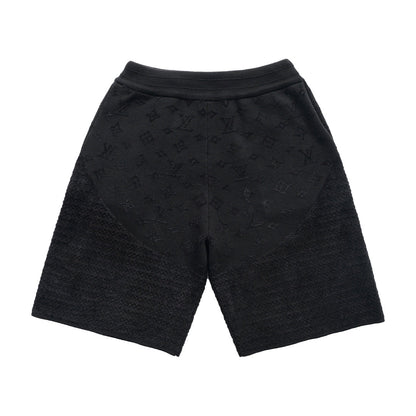 260106 New high-quality patchwork jacquard woolen shorts