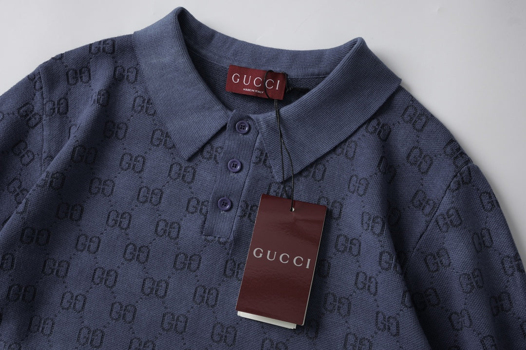 260106 New high-quality gradient lapel Polo short-sleeved knit POLO