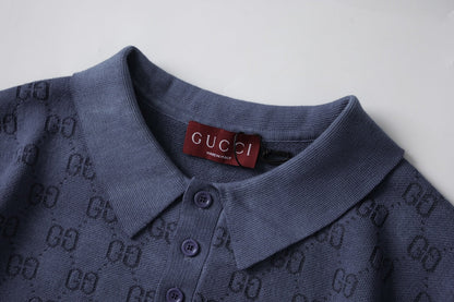 260106 New high-quality gradient lapel Polo short-sleeved knit POLO