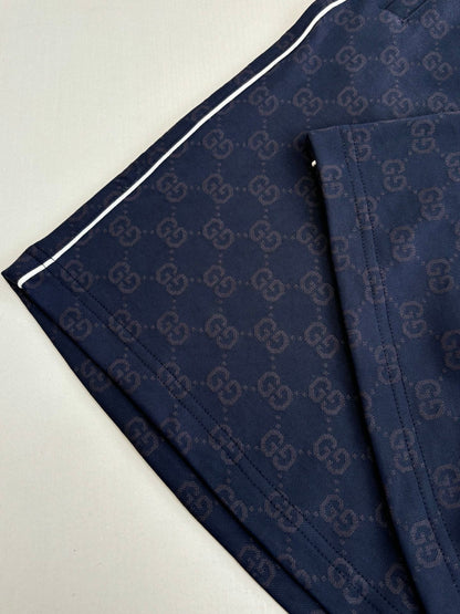 260106 New high-quality full-print plain knitted jacquard suit shorts