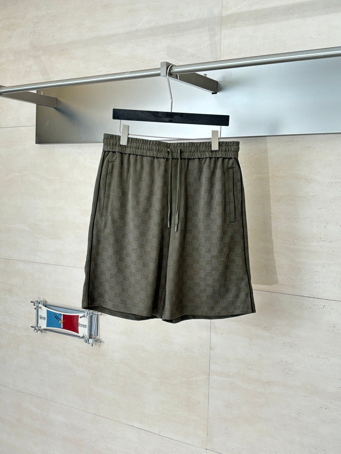 260106 New high-quality full-print plain knitted jacquard suit shorts