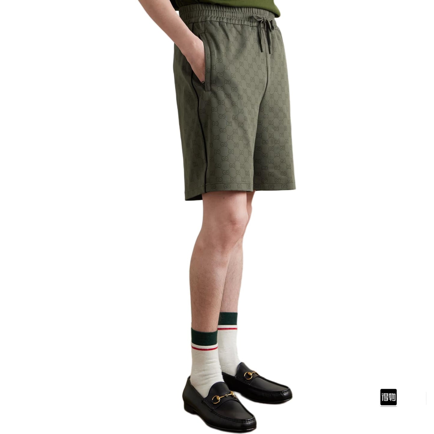 260106 New high-quality full-print plain knitted jacquard suit shorts
