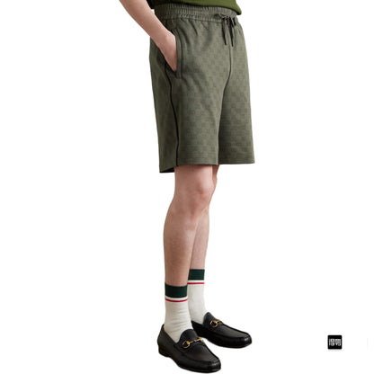 260106 New high-quality full-print plain knitted jacquard suit shorts