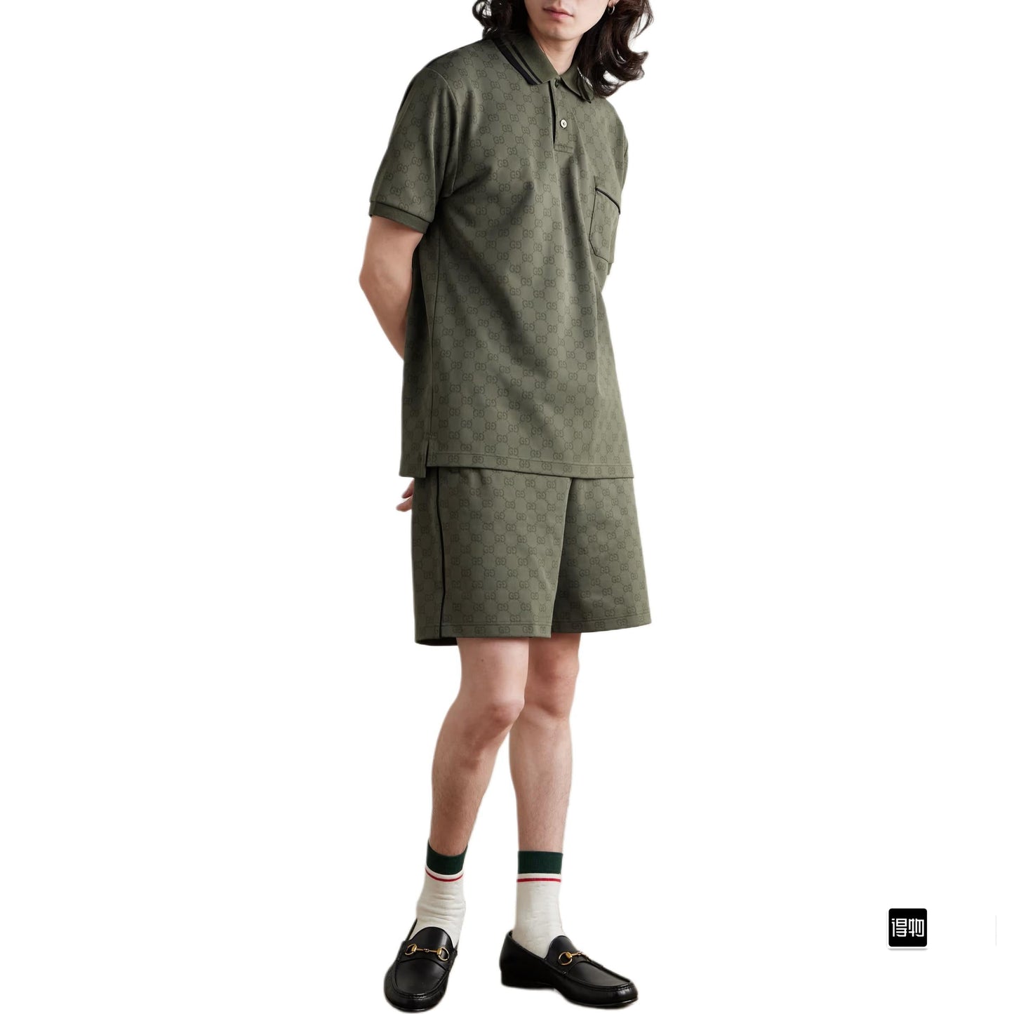 260106 New high-quality full-print plain weave jacquard suit T-shirt