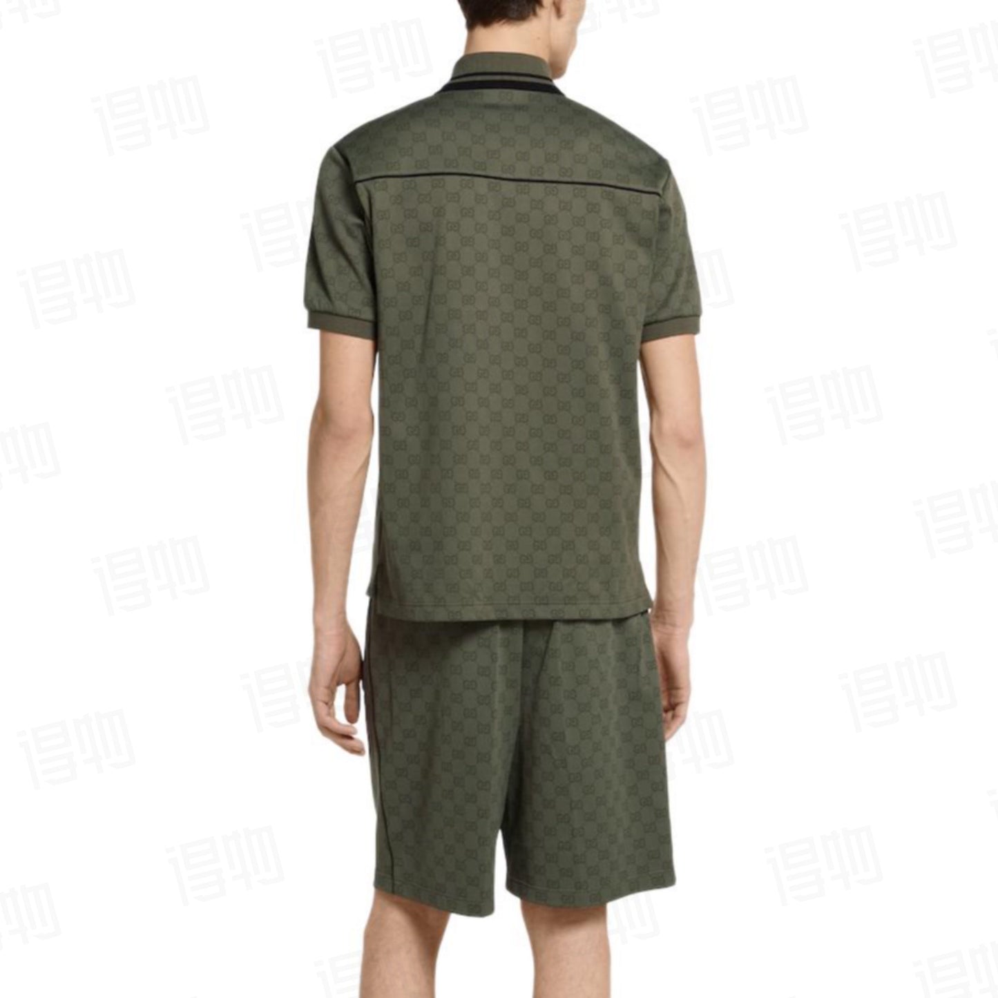 260106 New high-quality full-print plain knitted jacquard suit shorts