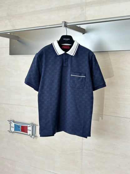 260106 New high-quality full-print plain weave jacquard suit T-shirt