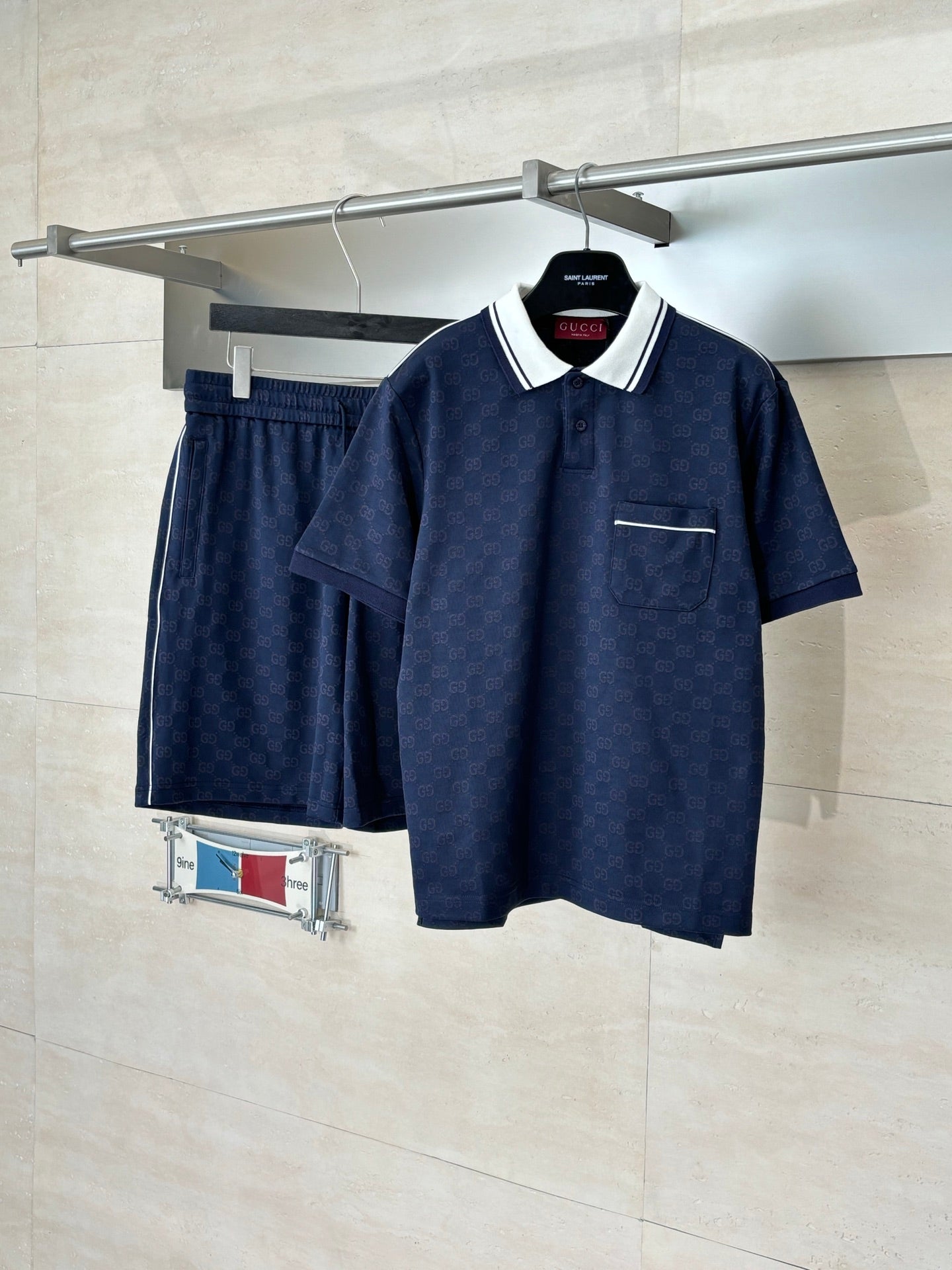260106 New high-quality full-print plain weave jacquard suit T-shirt
