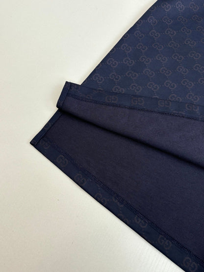 260106 New high-quality full-print plain weave jacquard suit T-shirt