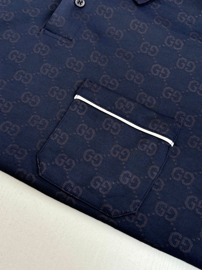 260106 New high-quality full-print plain weave jacquard suit T-shirt