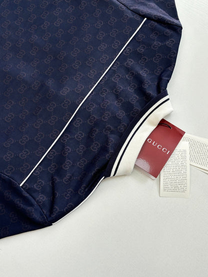 260106 New high-quality full-print plain weave jacquard suit T-shirt