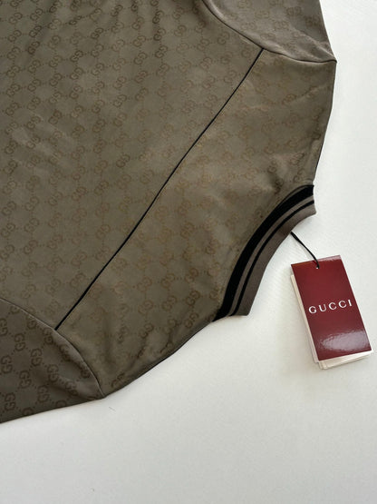 260106 New high-quality full-print plain weave jacquard suit T-shirt