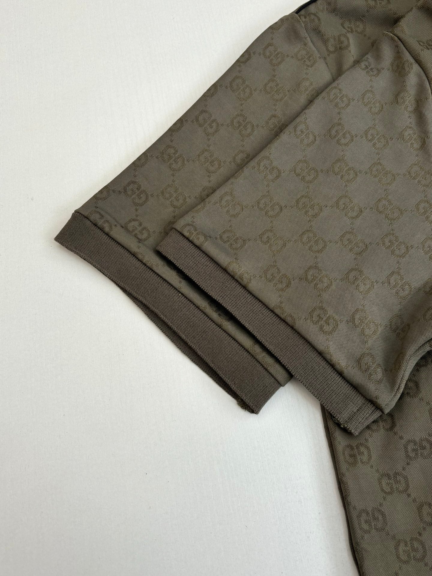 260106 New high-quality full-print plain weave jacquard suit T-shirt