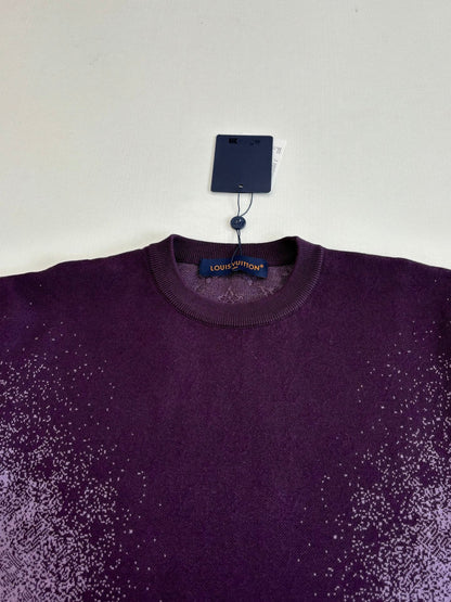 260106 New high-quality gradient jacquard knitted T-shirt