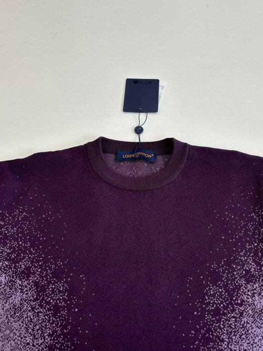 260106 New high-quality gradient jacquard knitted T-shirt