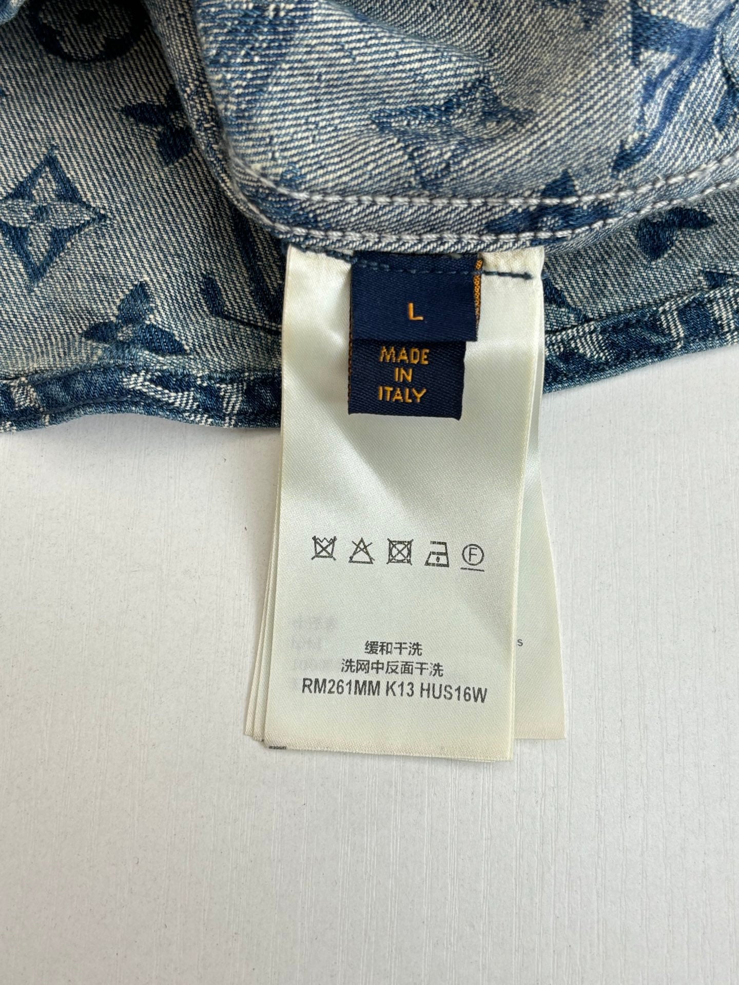 260106 New high-quality gradient bleached full-printed jacquard denim short-sleeved shirt
