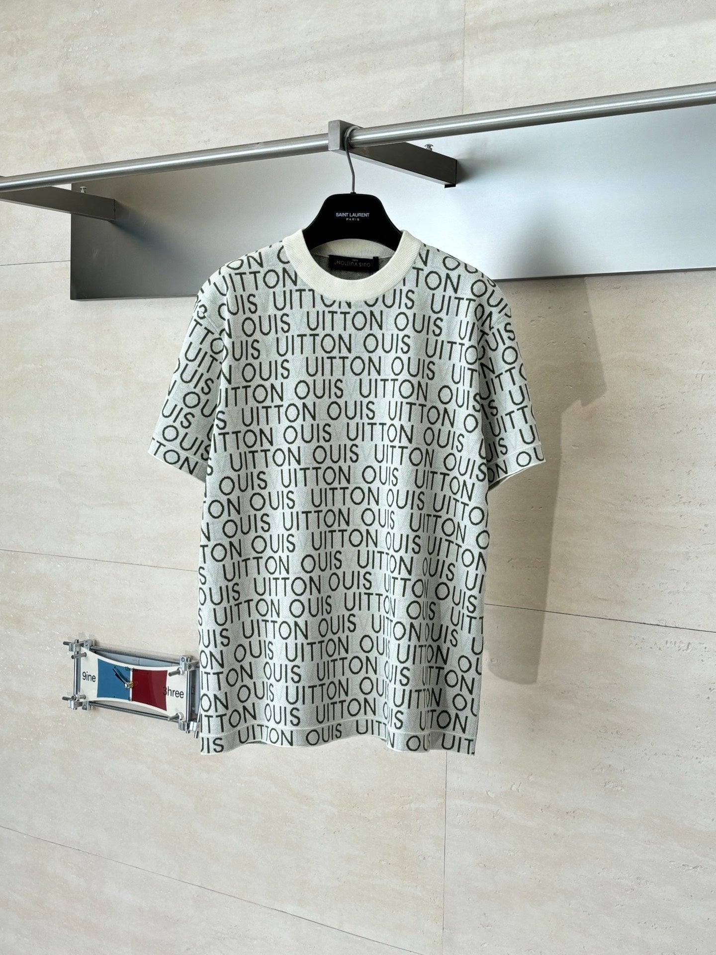 260106 New high-quality full-printed jacquard cotton knitted T-shirt