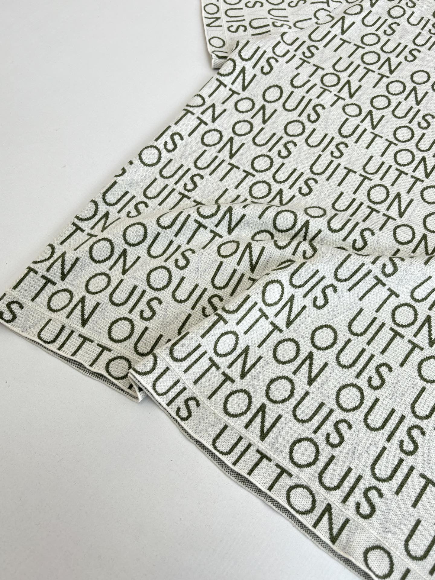 260106 New high-quality full-printed jacquard cotton knitted T-shirt