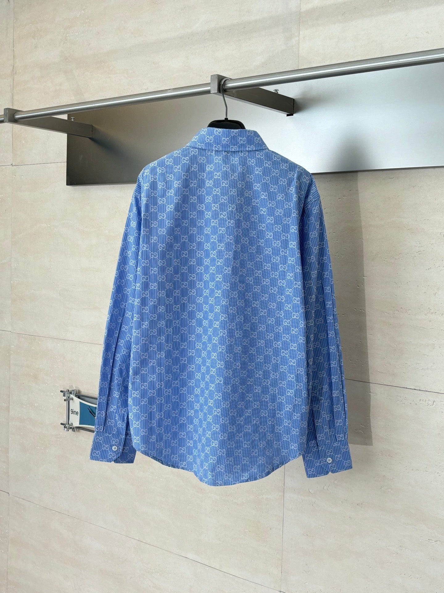 260106New high-quality full-printed jacquard cotton lapel long-sleeved shirt