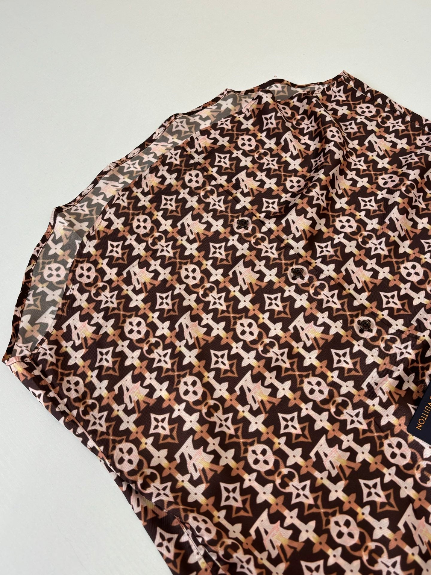 260106 New high-quality patterned printed long-sleeved mulberry silk long-sleeved shirt