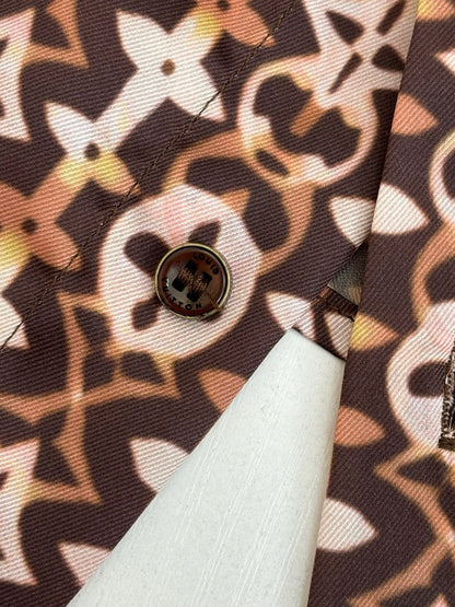 260106 New high-quality patterned printed long-sleeved mulberry silk long-sleeved shirt