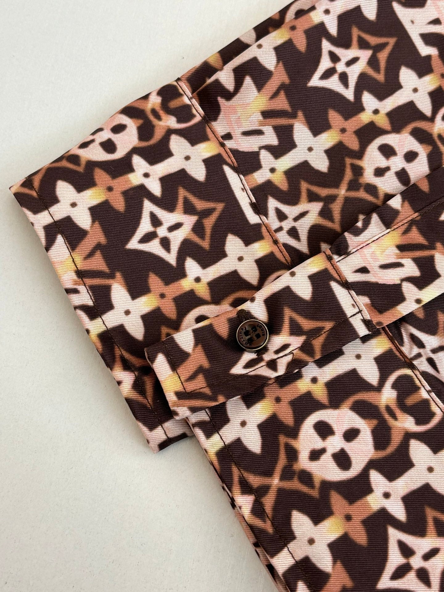 260106 New high-quality patterned printed long-sleeved mulberry silk long-sleeved shirt