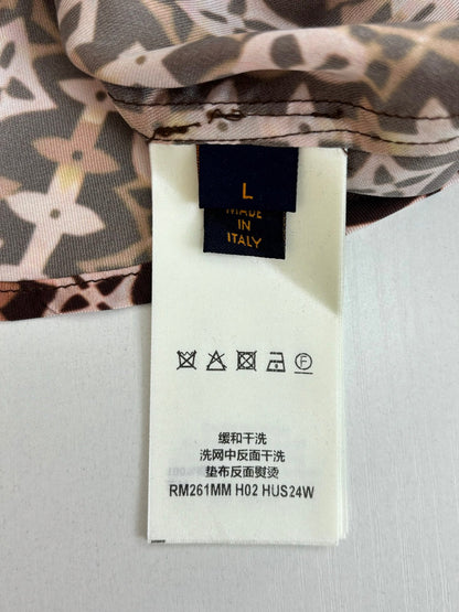260106 New high-quality patterned printed long-sleeved mulberry silk long-sleeved shirt