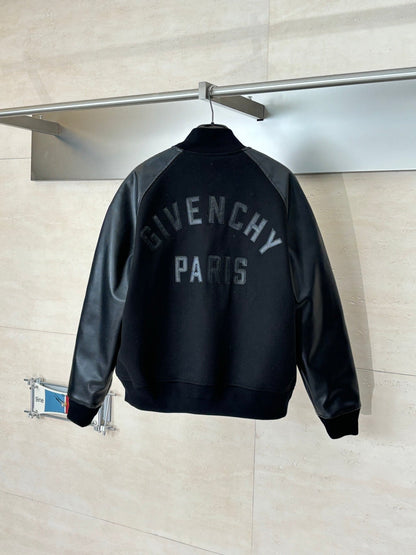 260106 New high-quality solid-color dark wool patchwork button-up baseball jacket