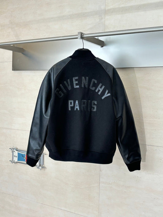 260106 New high-quality solid-color dark wool patchwork button-up baseball jacket