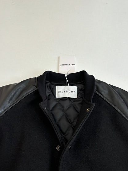 260106 New high-quality solid-color dark wool patchwork button-up baseball jacket