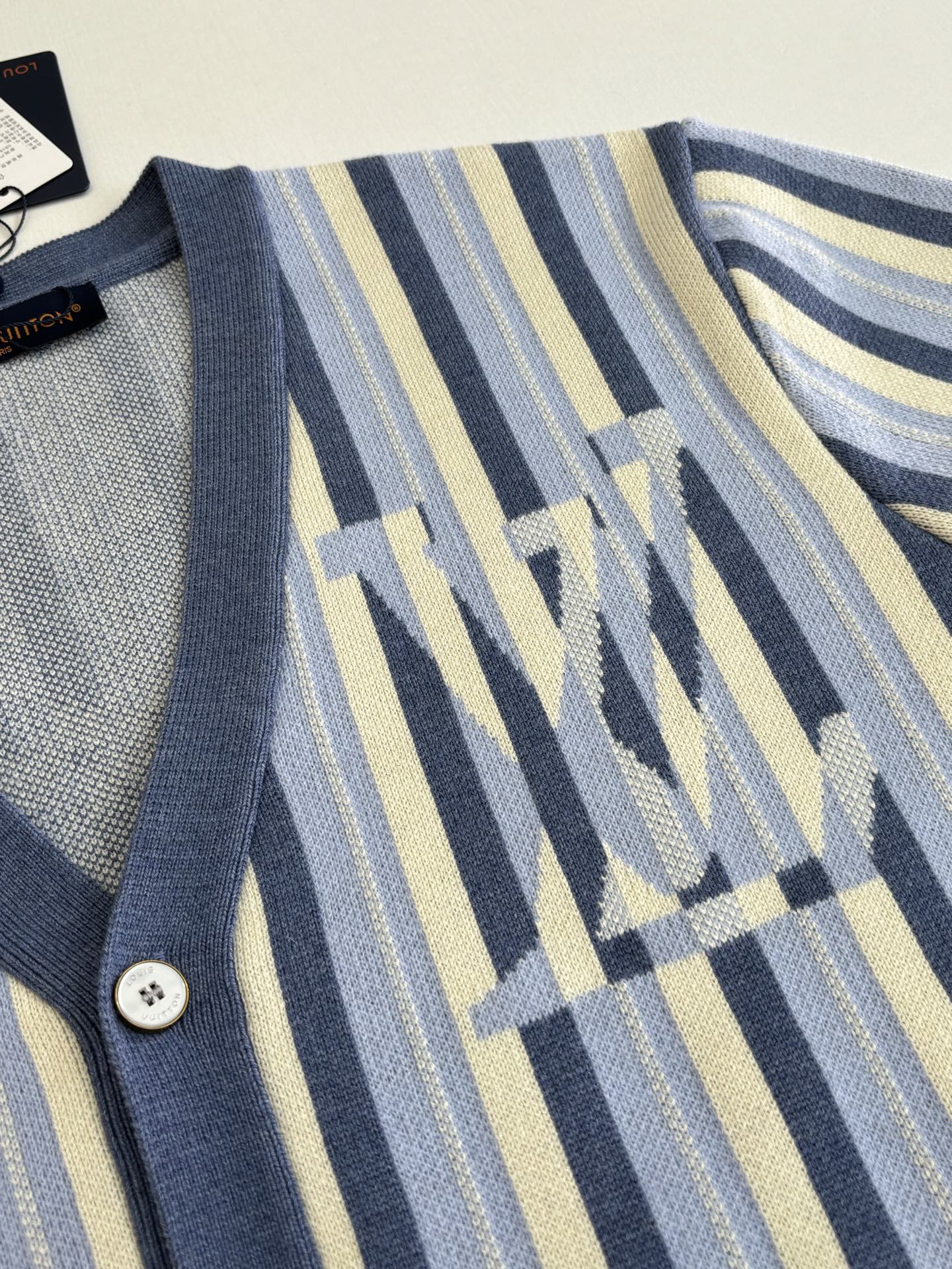 260106 new high-quality striped jacquard single-breasted knitted cardigan