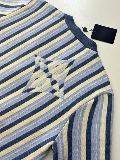 260106 new high-quality striped jacquard single-breasted knitted cardigan