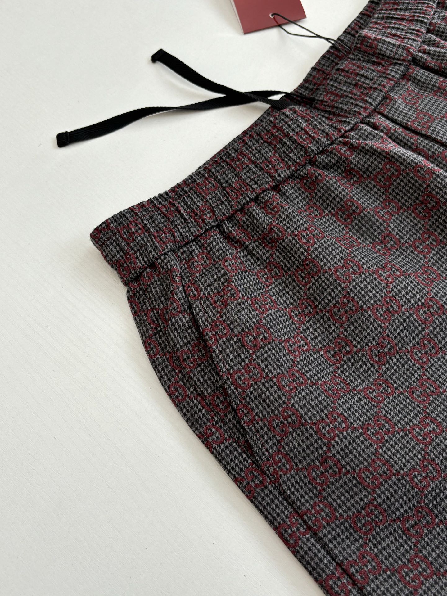 260106 New high-quality full-printed jacquard checkered casual suit trousers