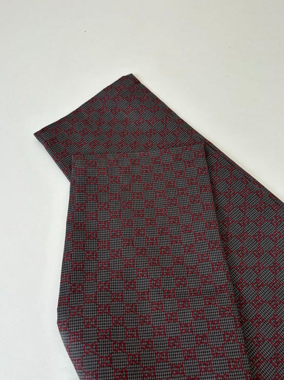 260106 New high-quality full-printed jacquard checkered casual suit trousers