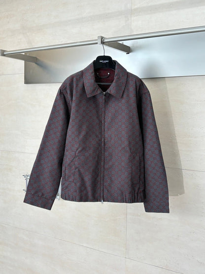 260106 new high-quality full-printed jacquard checkered casual suit jacket