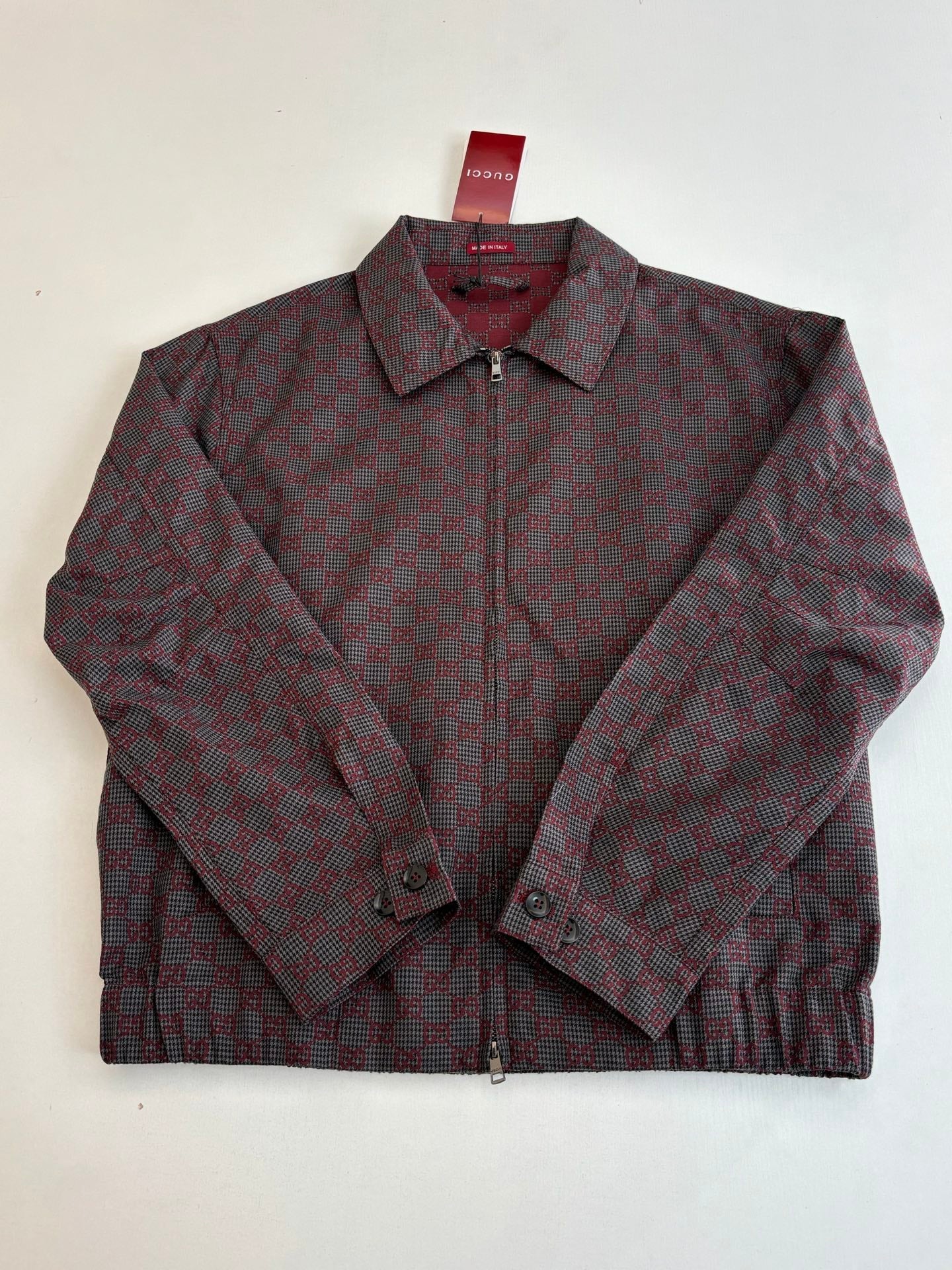 260106 new high-quality full-printed jacquard checkered casual suit jacket