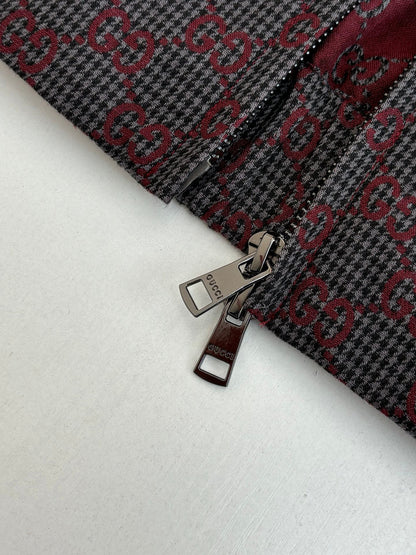 260106 new high-quality full-printed jacquard checkered casual suit jacket