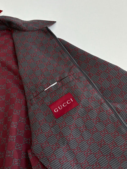 260106 new high-quality full-printed jacquard checkered casual suit jacket