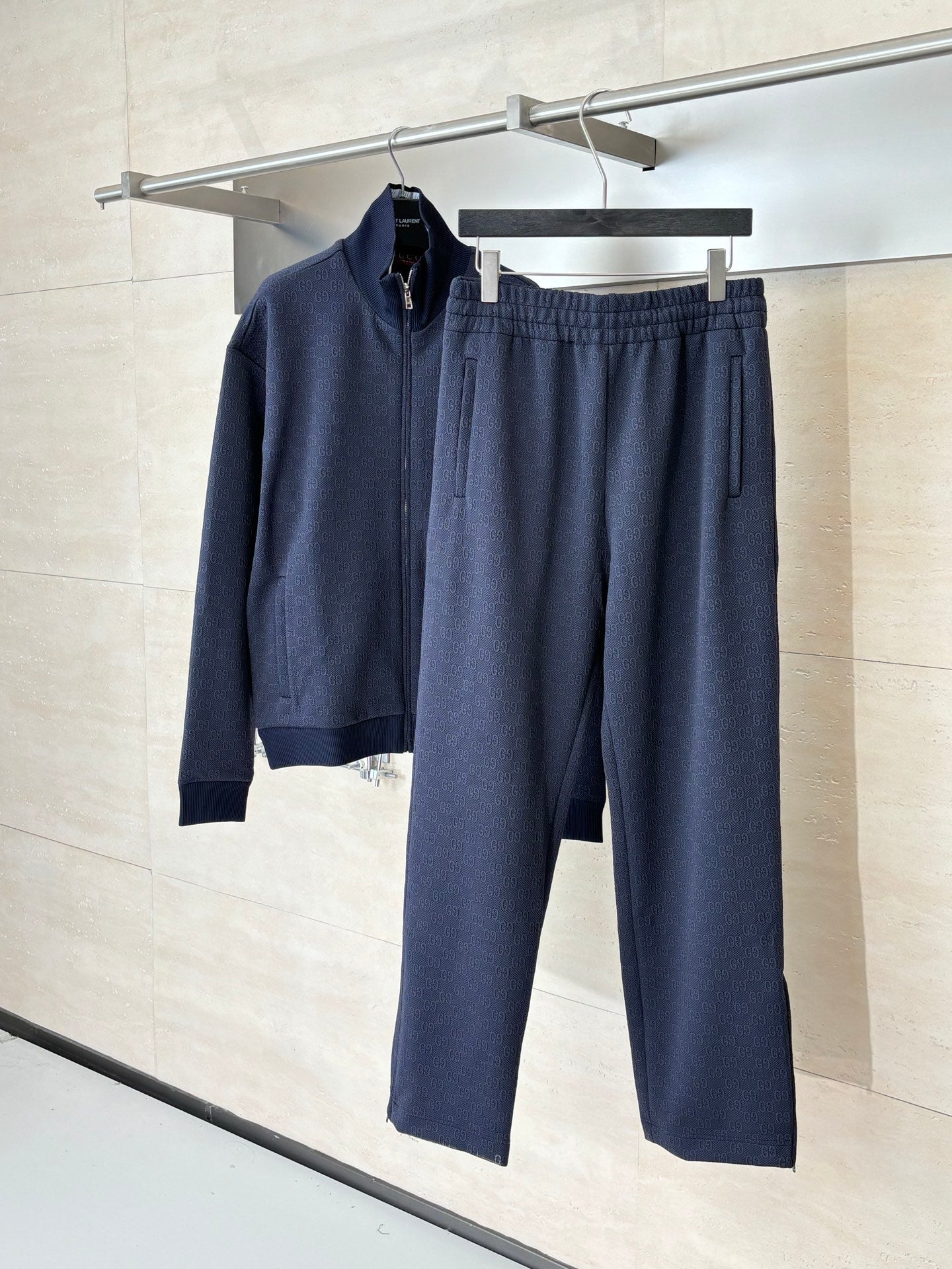 260106 New high-quality full-printed jacquard casual suit trousers