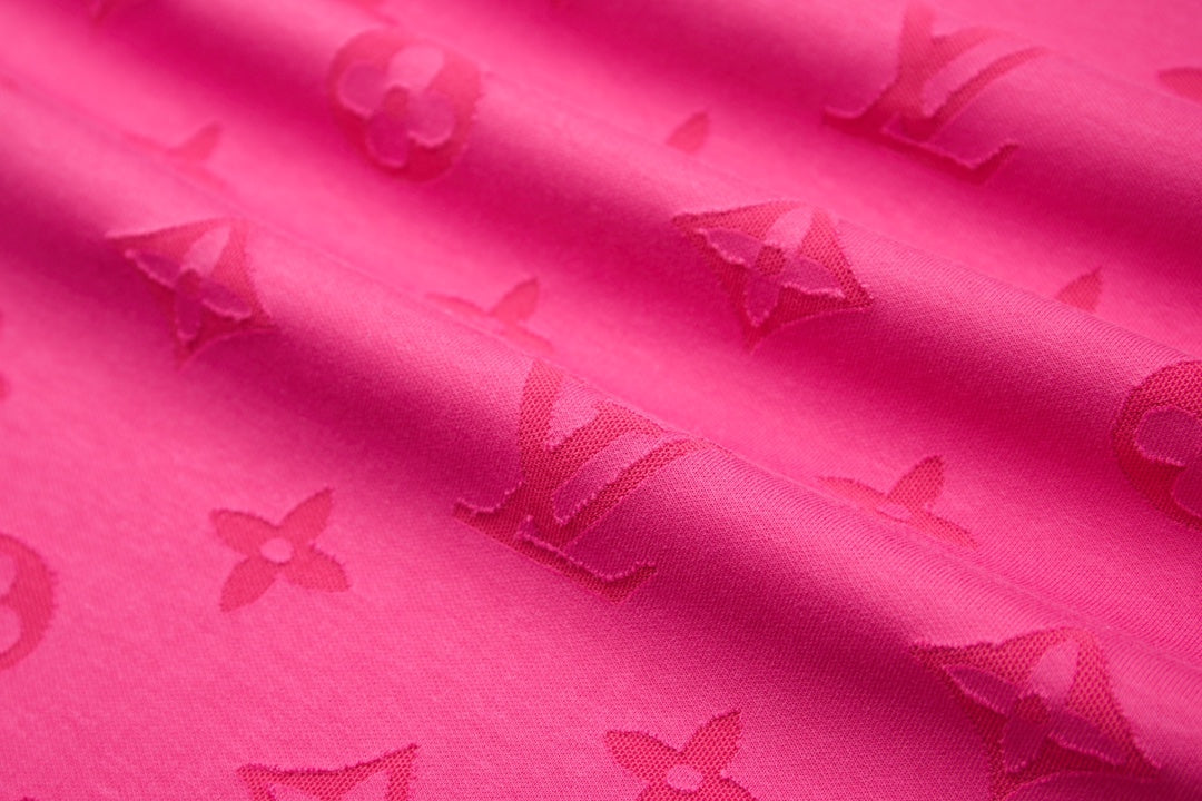 260106 New high-quality custom-made fabric jacquard short-sleeved T-shirt