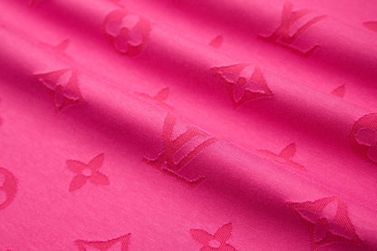 260106 New high-quality custom-made fabric jacquard short-sleeved T-shirt