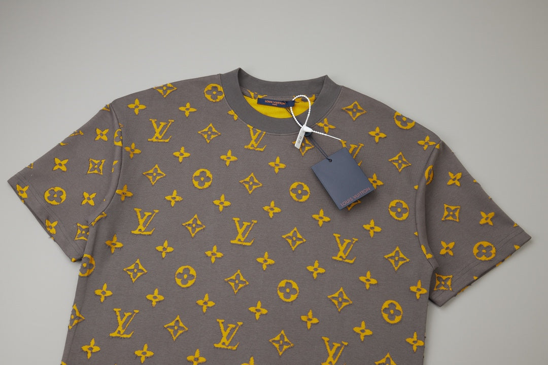 260106 New high-quality custom-made fabric jacquard short-sleeved T-shirt