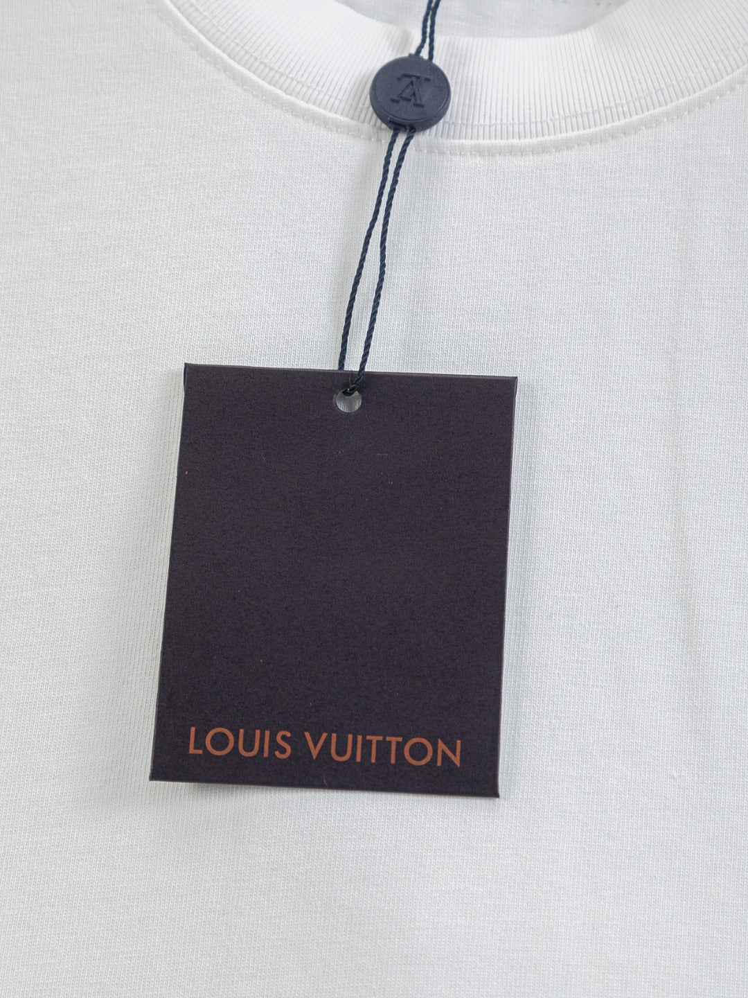 260113 New high-quality distressed same-color patchwork embroidered T-shirt