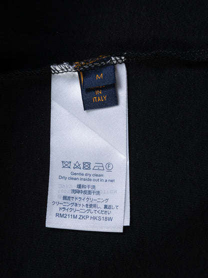260113 New high-quality distressed same-color patchwork embroidered T-shirt