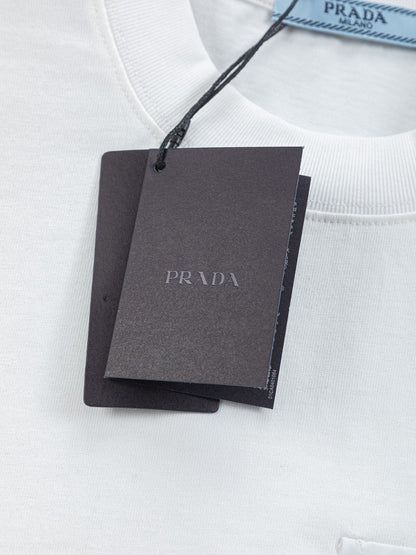 260113 New high-quality leather-lined logo T-shirt