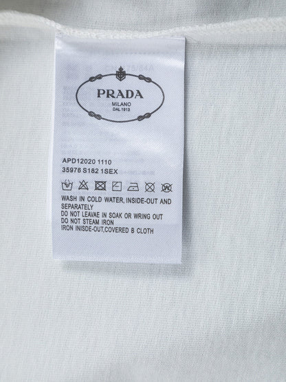 260113 New high-quality leather-lined logo T-shirt
