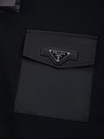 260113 New high-quality leather-lined logo T-shirt